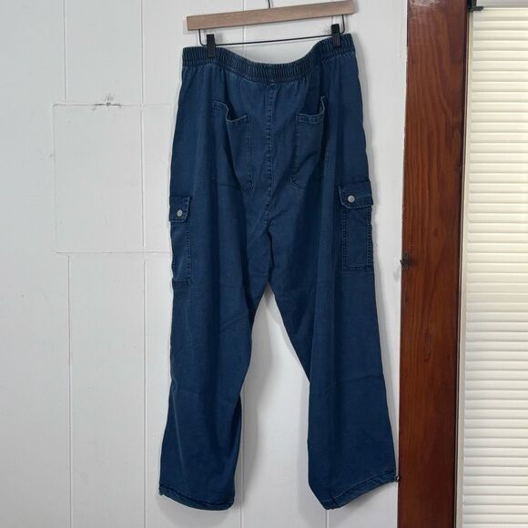 Time and Tru pull on Jogger parachute cargo denim pants NWT XL - Picture 6 of 6